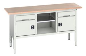 Verso Height Adjustable Work Storage and Packing Benches Verso Adjustable Height 1750x600 Static Storage Bench X